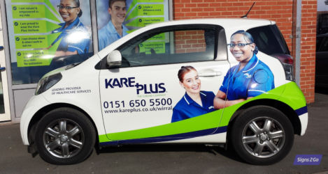 Kare Plus Wirral Car graphics by Signs 2 GO