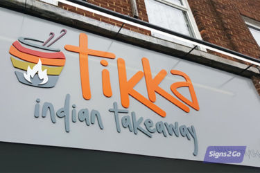 Tikka Indian Takeaway Sign Two by Signs 2 Go